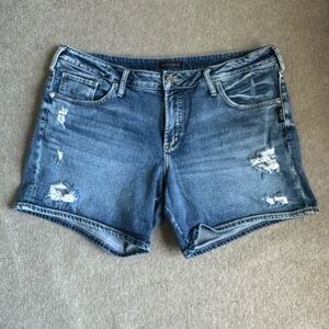 Silver Jeans Co Wmns Boyfriend Jean Shorts~ 16